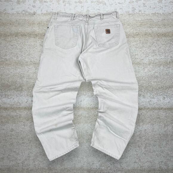 Carhartt Other - Vintage Carhartt Carpenter Pants Light Tan Canvas Baggy Fit Work Wear 90s